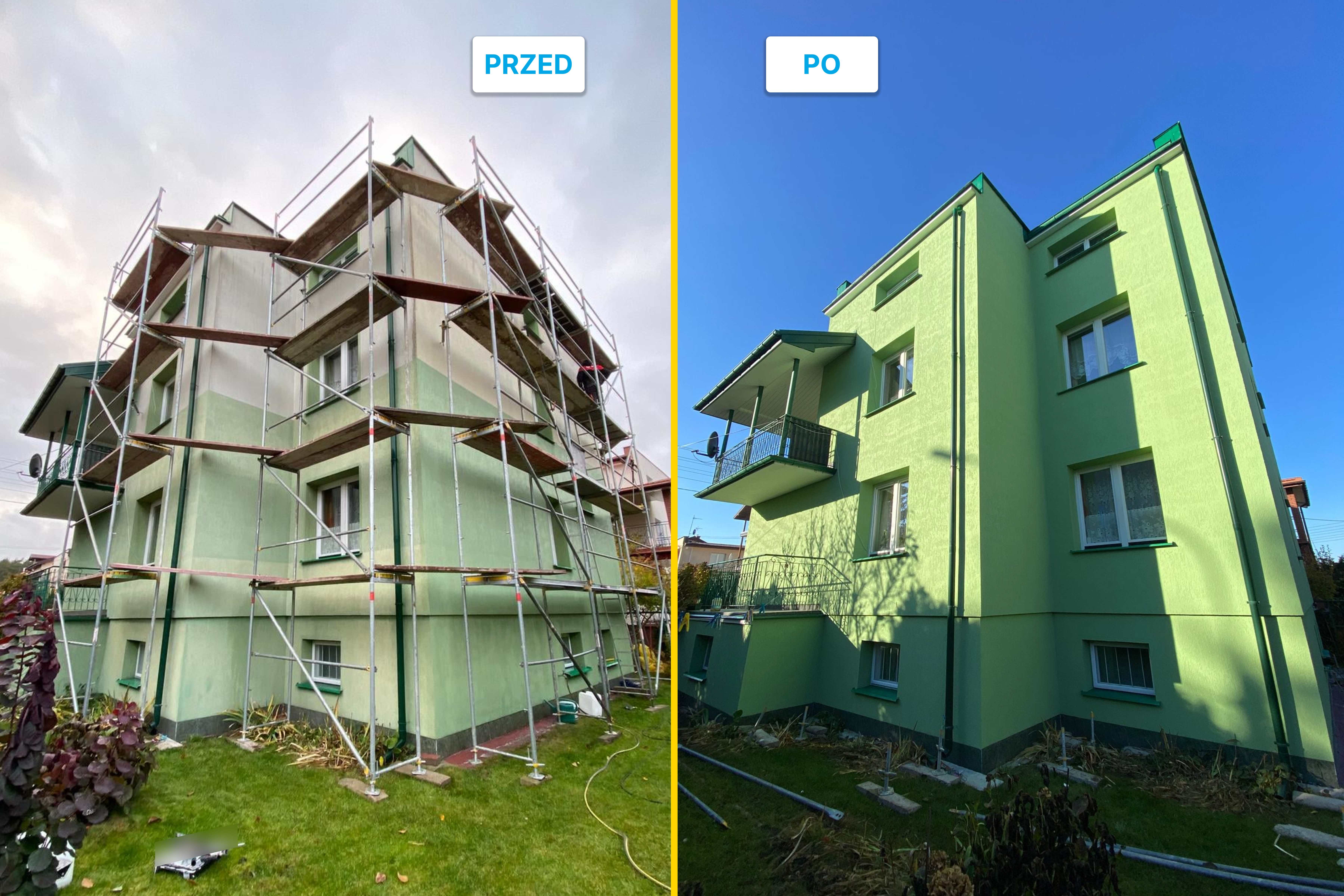 Porównanie realizacji nr 3 przed/po